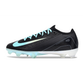 Nike Air Zoom Mercurial Vapor 16 Elite Black White and Light Blue FG Kids
