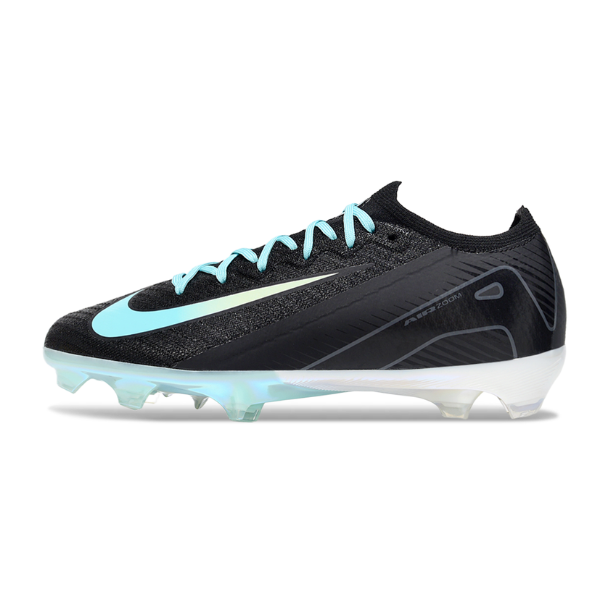 Nike Air Zoom Mercurial Vapor 16 Elite Black White and Light Blue FG Kids