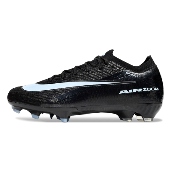 Nike Air Zoom Mercurial Vapor 16 Elite Black and White Firm Ground FG Kids Football Boot