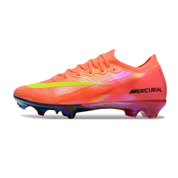 Nike Air Zoom Mercurial Vapor 16 Elite Pink and Yellow Firm Ground FG Kids Football Boot
