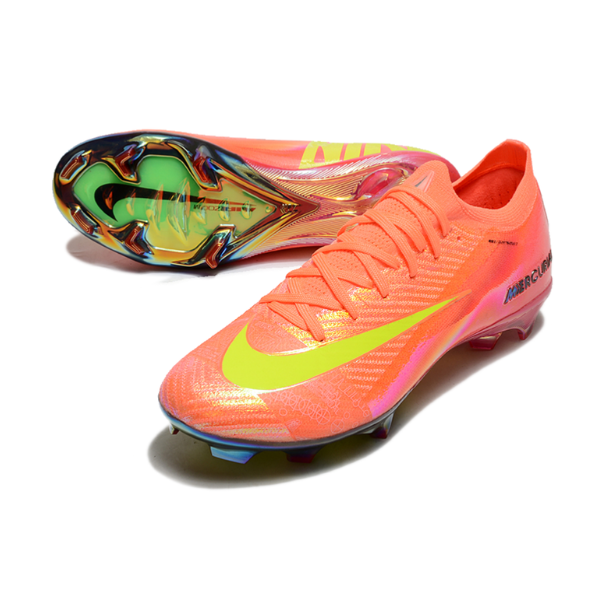 Nike Air Zoom Mercurial Vapor 16 Elite Pink and Yellow Firm Ground FG Kids Football Boot