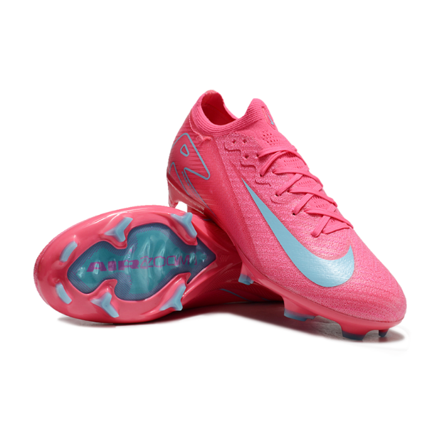 Nike Air Zoom Mercurial Vapor 16 Elite Pink and Blue Firm Ground FG Kids Football Boot