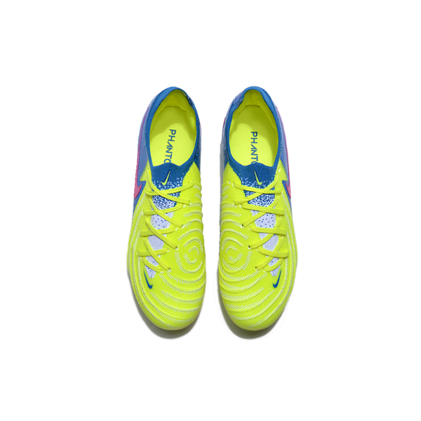 Chuteira Infantil Campo Nike Phantom GX2 Elite FG Amarela e Azul - VENI Futebol