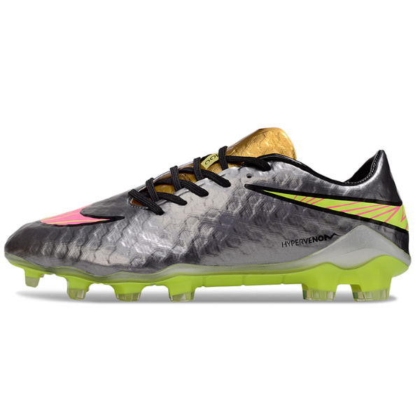 Nike Phantom Hypervenom Elite Silver Firm Ground FG Kids Football Boot