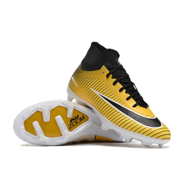 Nike Zoom Mercurial Superfly 9 Elite Yellow and Black FG Kids
