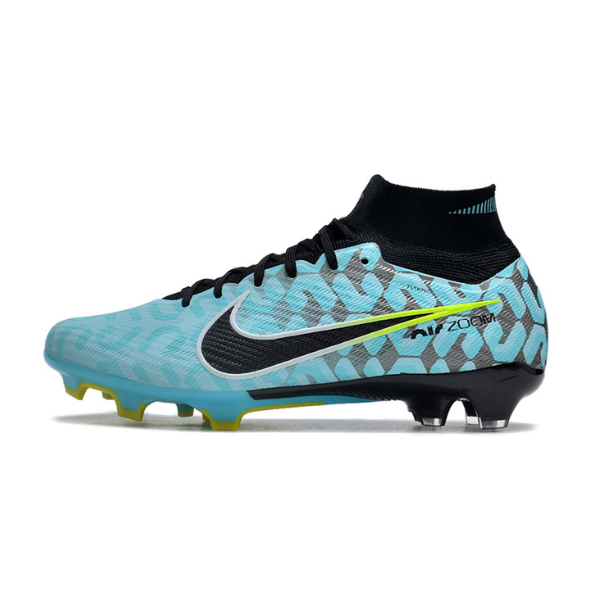 Nike Zoom Mercurial Superfly 9 Elite Light Blue and Black FG Kids