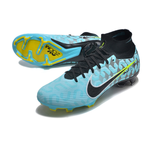 Nike Zoom Mercurial Superfly 9 Elite Light Blue and Black FG Kids