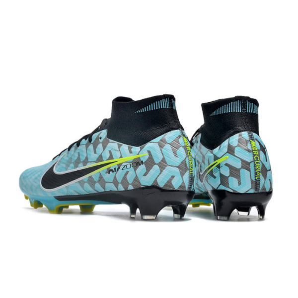 Nike Zoom Mercurial Superfly 9 Elite Light Blue and Black FG Kids