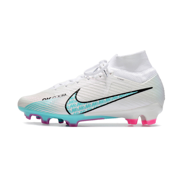 Nike Zoom Mercurial Superfly 9 Elite White Light Blue and Pink FG Kids