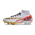 Nike Zoom Mercurial Superfly 9 Elite White Red and Gold FG Kids