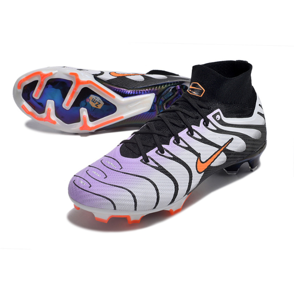 Chuteira Infantil Campo Nike Zoom Mercurial Superfly 9 Elite FG Cinza e Preta - VENI Futebol