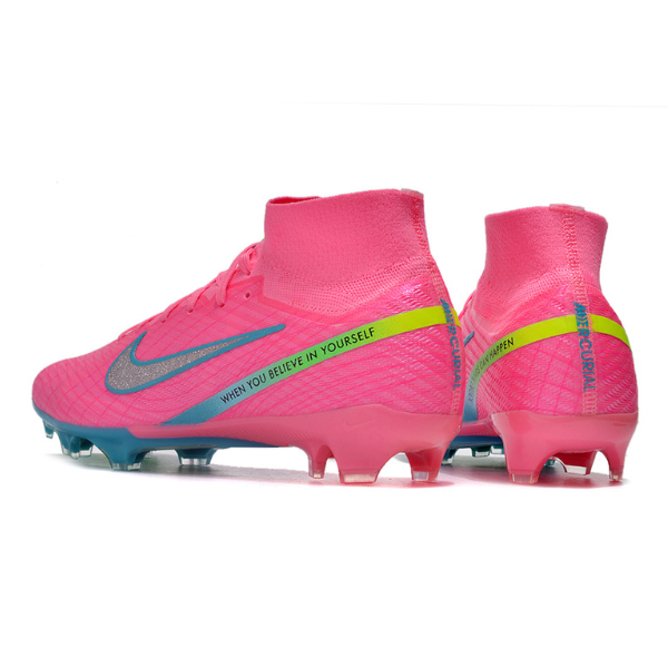 Nike Zoom Mercurial Superfly 9 Elite Pink and Blue FG Kids