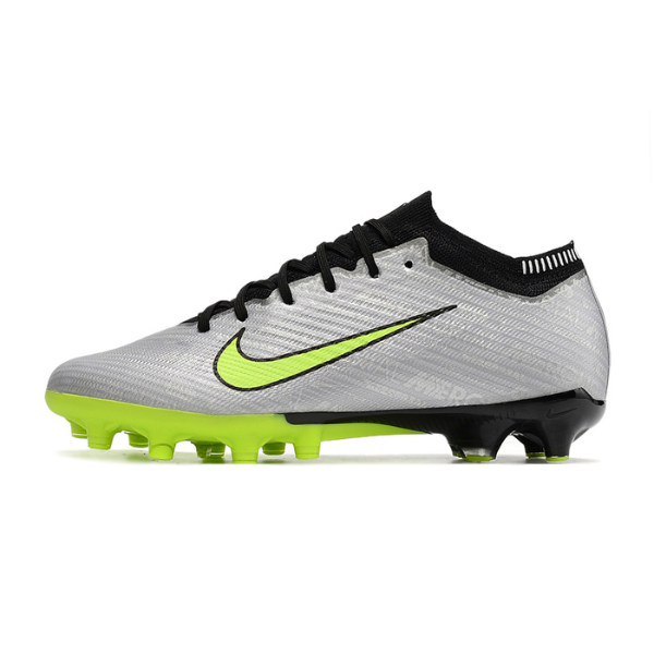 Nike Air Zoom Mercurial Vapor 15 Elite Kids Gray and Green AG