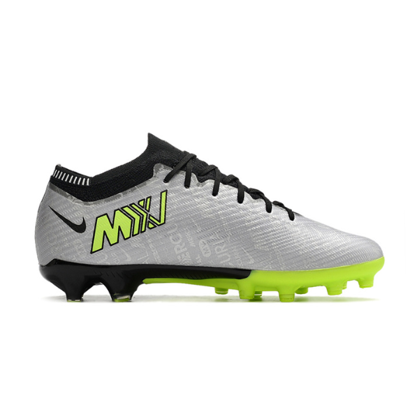 Nike Air Zoom Mercurial Vapor 15 Elite Kids Gray and Green AG