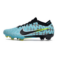 Nike Zoom Mercurial Vapor 15 Elite Light Blue and Black FG Kids