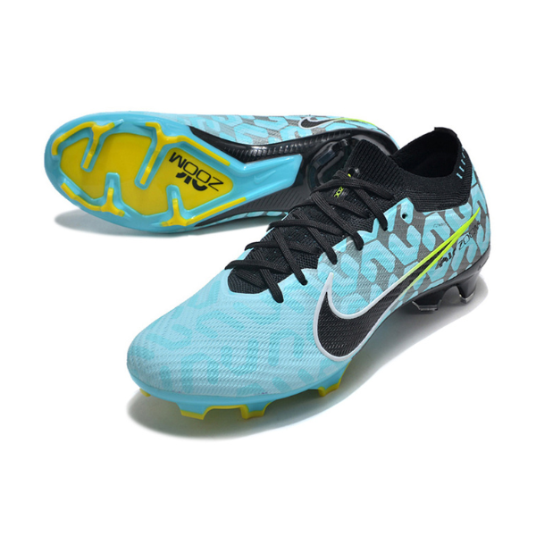 Nike Zoom Mercurial Vapor 15 Elite Light Blue and Black FG Kids
