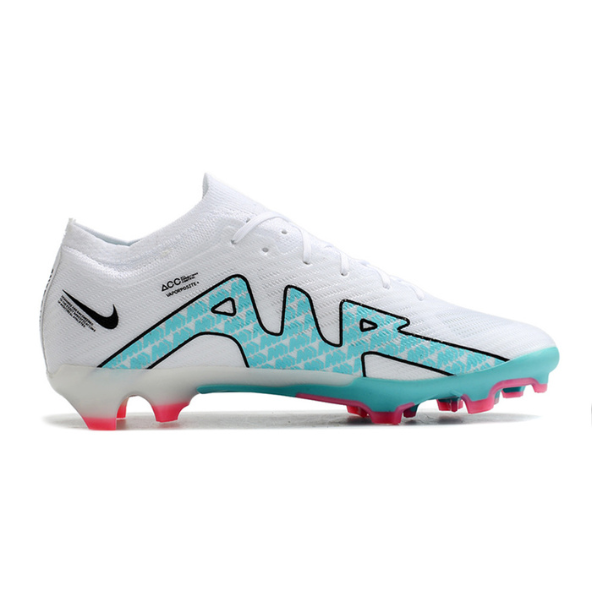 Nike Zoom Mercurial Vapor 15 Elite White Light Blue and Pink FG Kids
