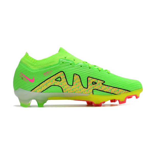 Nike Zoom Mercurial Vapor 15 Elite Green and Yellow FG Kids