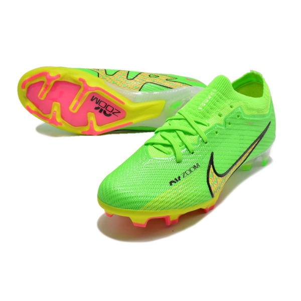 Nike Zoom Mercurial Vapor 15 Elite Green and Yellow FG Kids