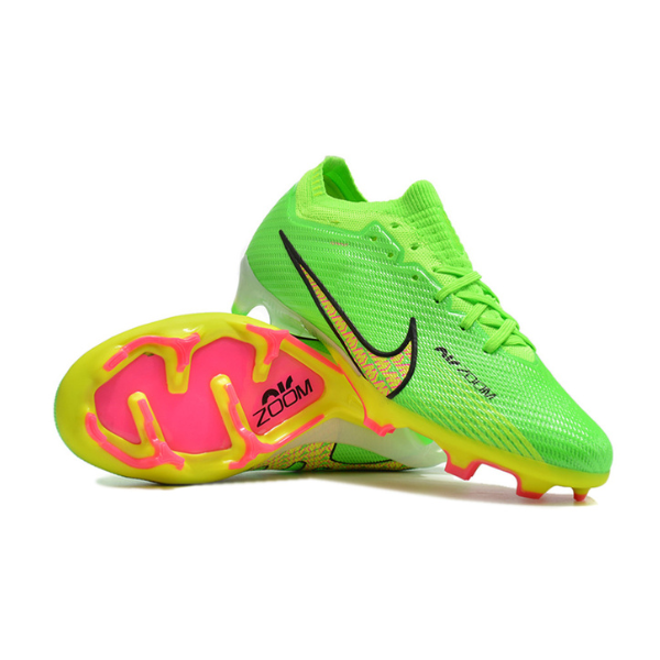 Nike Zoom Mercurial Vapor 15 Elite Green and Yellow FG Kids