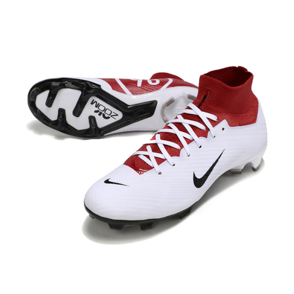 Nike Zoom Mercurial Superfly 9 Elite White and Red FG Kids