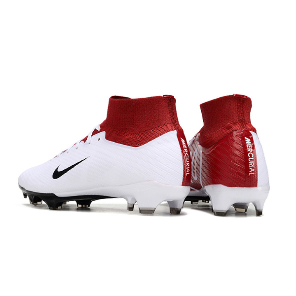 Nike Zoom Mercurial Superfly 9 Elite White and Red FG Kids
