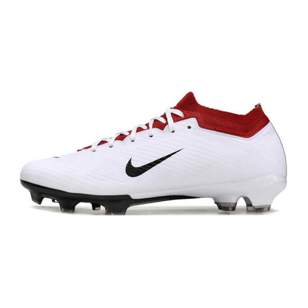 Nike Zoom Mercurial Vapor 15 Elite White and Red FG Kids
