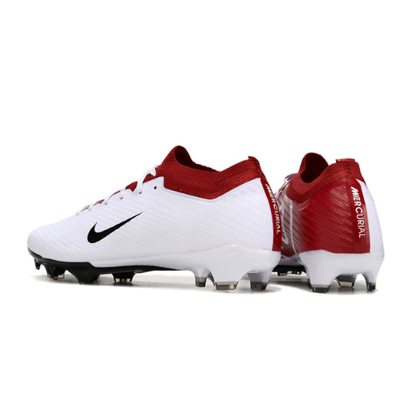 Nike Zoom Mercurial Vapor 15 Elite White and Red FG Kids
