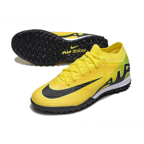 Nike Zoom Mercurial Vapor 15 Elite Yellow and Black TF Kids