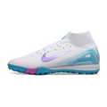 Nike Zoom Mercurial Superfly 10 Elite Kids White and Light Blue TF