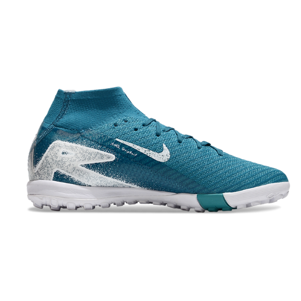 Nike Zoom Mercurial Superfly 10 Elite Kids Turf TF Football Boot Azure Aqua