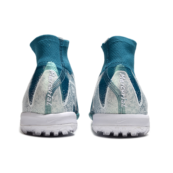 Nike Zoom Mercurial Superfly 10 Elite Kids Turf TF Football Boot Azure Aqua