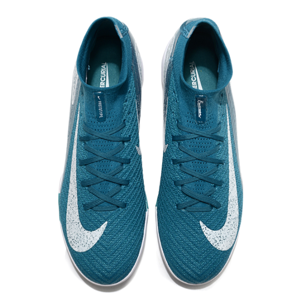 Nike Zoom Mercurial Superfly 10 Elite Kids Turf TF Football Boot Azure Aqua