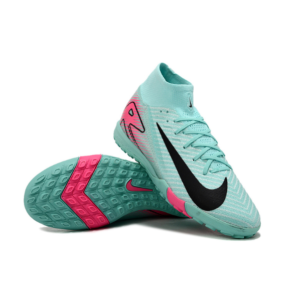 Nike Zoom Mercurial Superfly 10 Elite Kids Light Blue and Pink TF