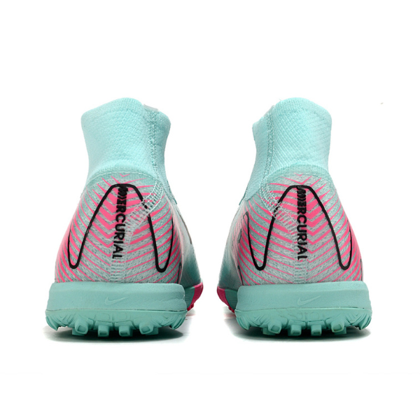 Nike Zoom Mercurial Superfly 10 Elite Kids Light Blue and Pink TF