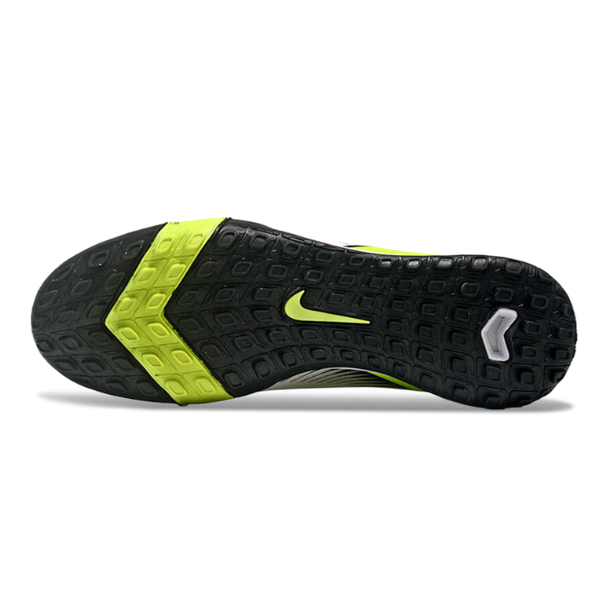 Nike Zoom Mercurial Superfly 10 Elite Kids White Green and Black Turf TF Football Boot