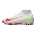 Nike Zoom Mercurial Superfly 10 Elite Kids White Pink and Green TF
