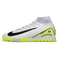 Nike Zoom Mercurial Superfly 10 Elite Kids White and Fluorescent Green TF