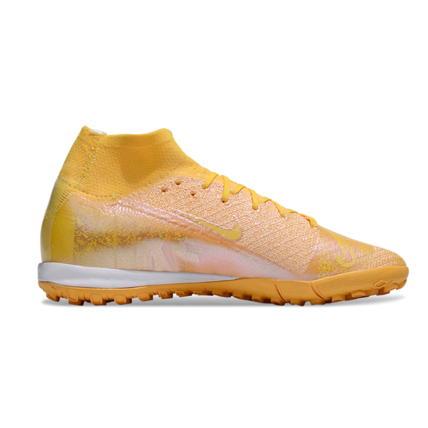 Nike Zoom Mercurial Superfly 10 Elite Gold Turf TF Kids Football Boot