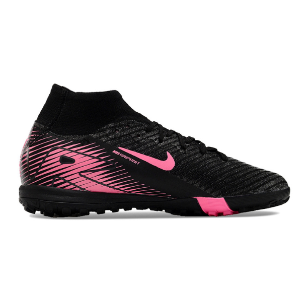 Nike Zoom Mercurial Superfly 10 Elite Black and Pink Turf TF Kids Football Boot
