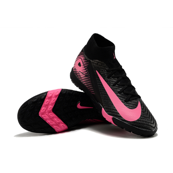 Nike Zoom Mercurial Superfly 10 Elite Black and Pink Turf TF Kids Football Boot