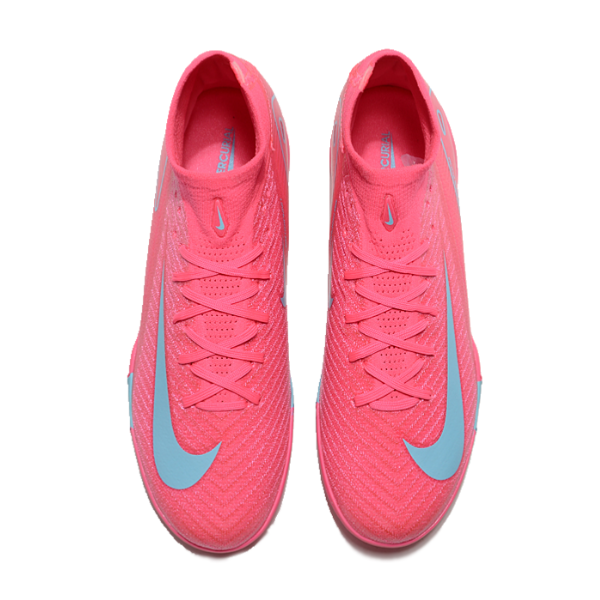 Nike Zoom Mercurial Superfly 10 Elite Pink and Blue Turf TF Kids Football Boot