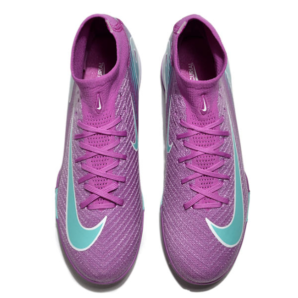 Nike Zoom Mercurial Superfly 10 Elite Purple and Blue Turf TF Kids Football Boot