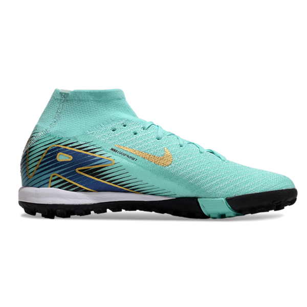 Nike Zoom Mercurial Superfly 10 Elite Light Blue Turf TF Kids Football Boot