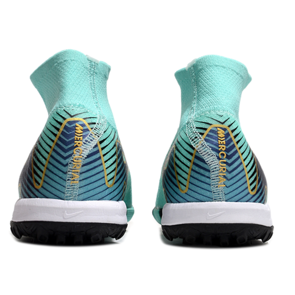 Nike Zoom Mercurial Superfly 10 Elite Light Blue Turf TF Kids Football Boot