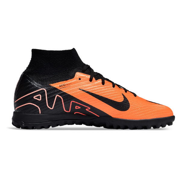 Nike Zoom Mercurial Superfly 9 Elite Orange and Black TF Kids