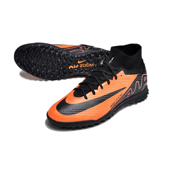 Nike Zoom Mercurial Superfly 9 Elite Orange and Black TF Kids