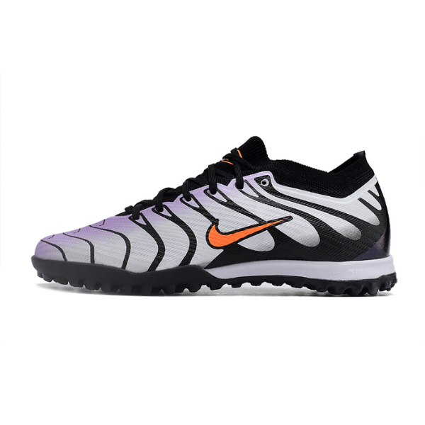Nike Zoom Mercurial Vapor 15 Elite White Black and Orange TF Kids