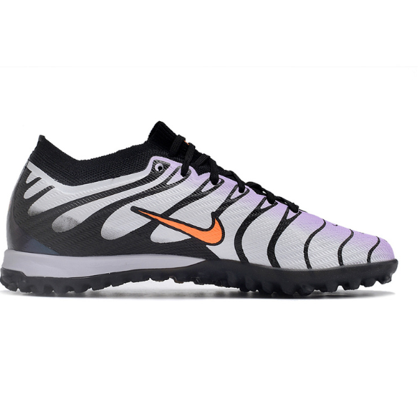 Nike Zoom Mercurial Vapor 15 Elite White Black and Orange TF Kids