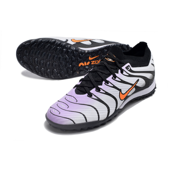 Nike Zoom Mercurial Vapor 15 Elite White Black and Orange TF Kids